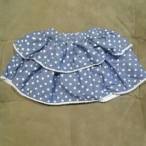 5t Blue Polka-dot Ruffled Skort